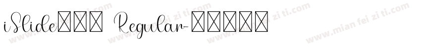 iSlide云犹体 Regular字体转换